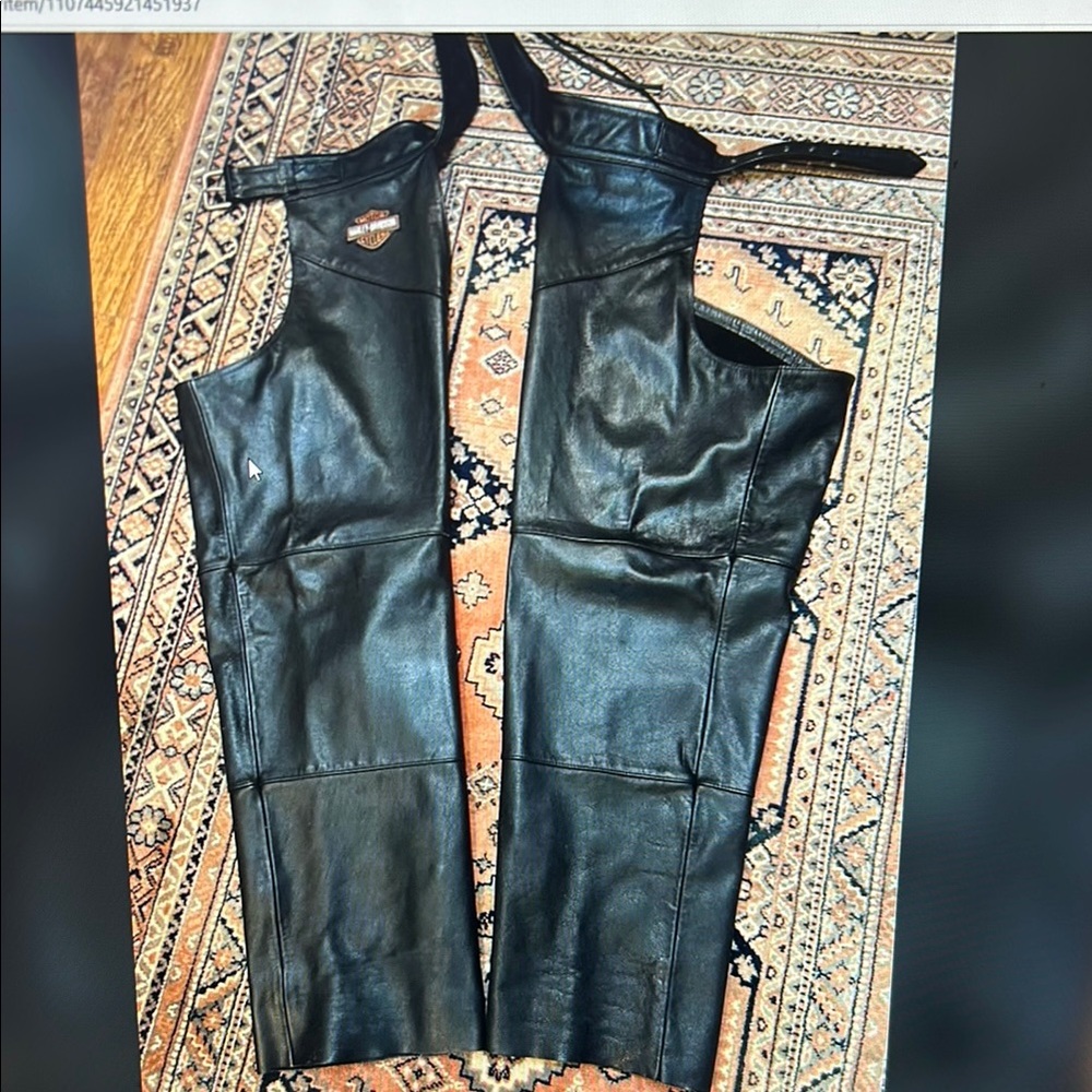 Harley-Davidson Black Leather Chaps 2XL